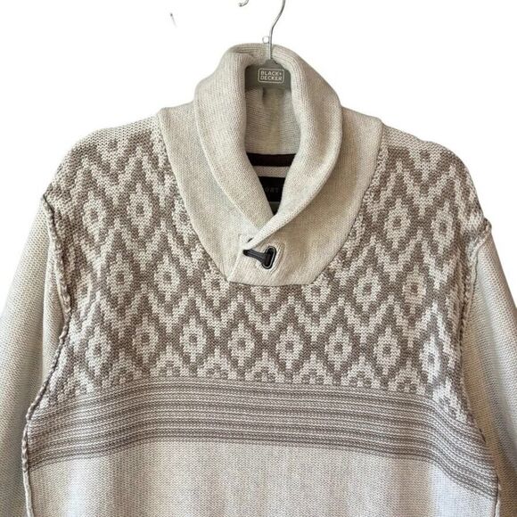 Outpost Makers Mens Pullover Sweater Shawl+Toggle Collar XL Fair Isle Gorpcore - Picture 2 of 14